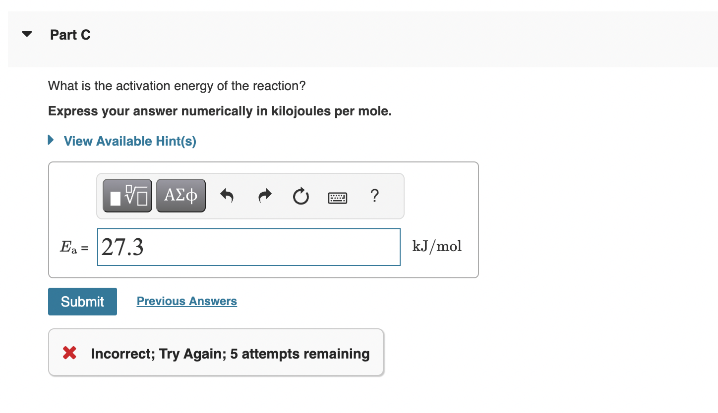 Solved The Rate Constant Of A Chemical Reaction Increased Chegg Com   PhpV8vDUV