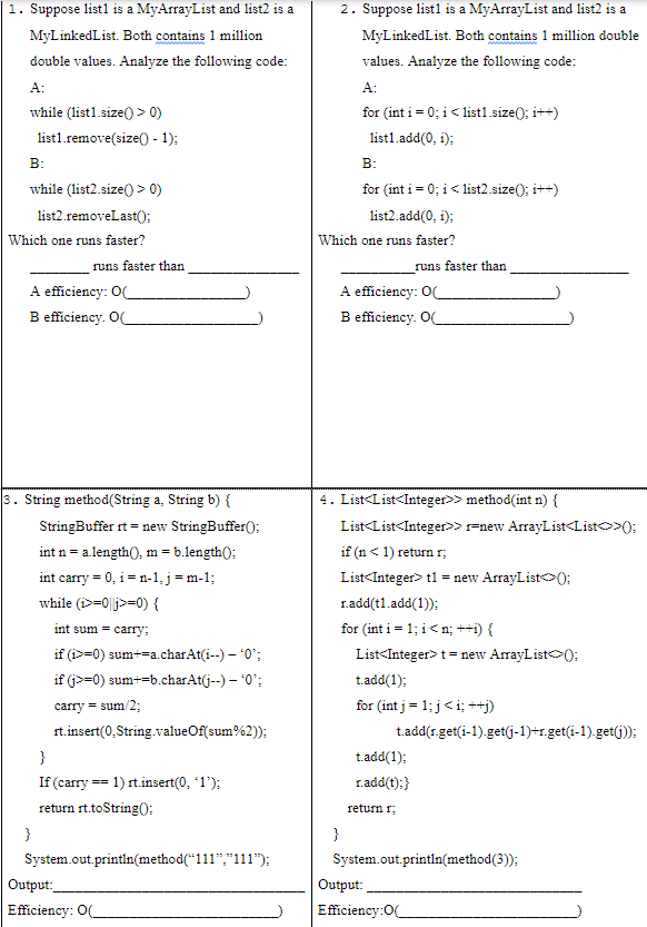 Solved 1. Suppose List1 Is A MyArrayList And List2 Is A | Chegg.com