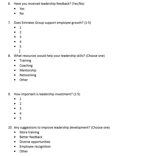 Solved 1. How do you rate Emirates Group's leadership | Chegg.com