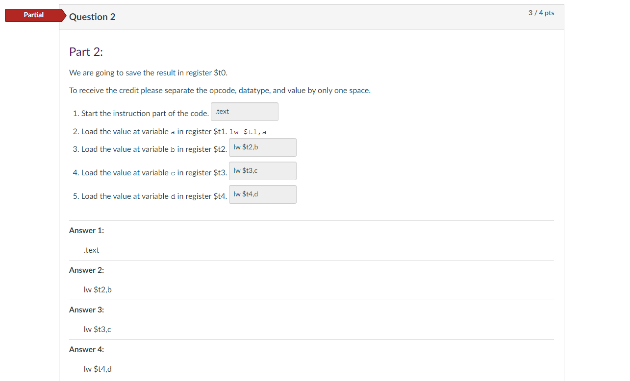 Solved Partial Question 1 4/5 pts Lab Objectives: . Working | Chegg.com