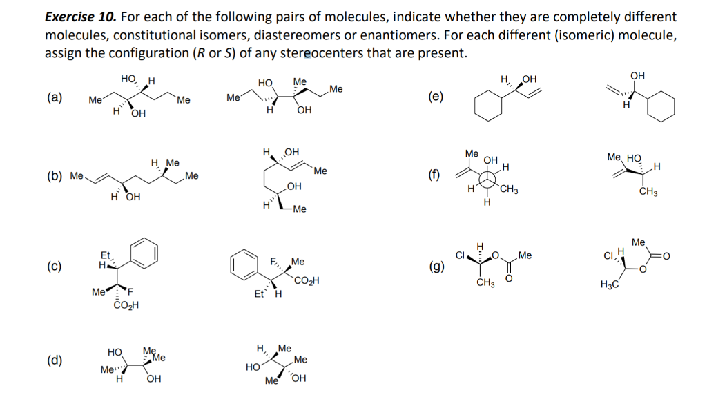 Solved Exercise 10. For each of the following pairs of | Chegg.com