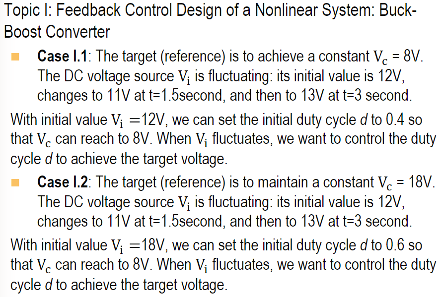 Topic 1: Feedback Control Design of a Nonlinear | Chegg.com