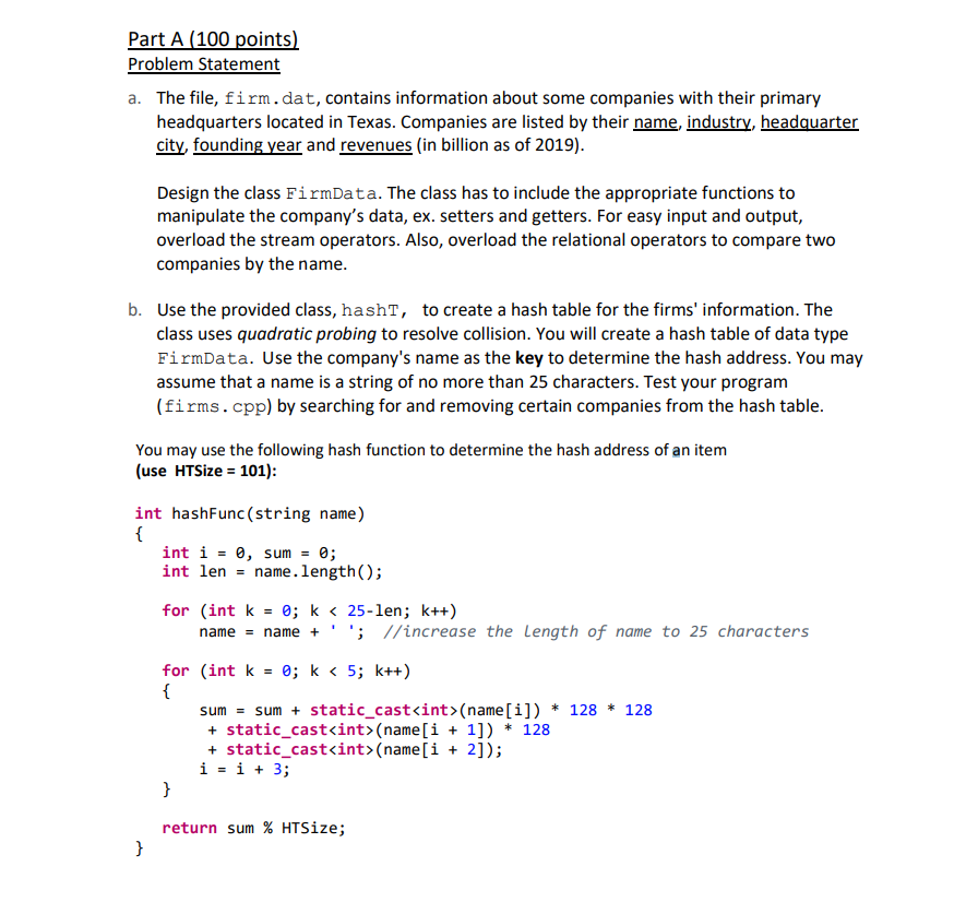 Solved hashT.h -------------------------------- #ifndef | Chegg.com