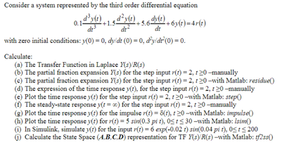 Solved Calculate: (a) The Transfer Function in | Chegg.com