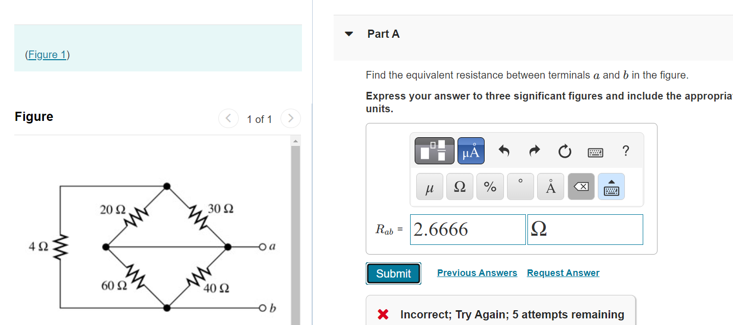 Solved Find The Equivalent Resistance Between Terminals A | Chegg.com