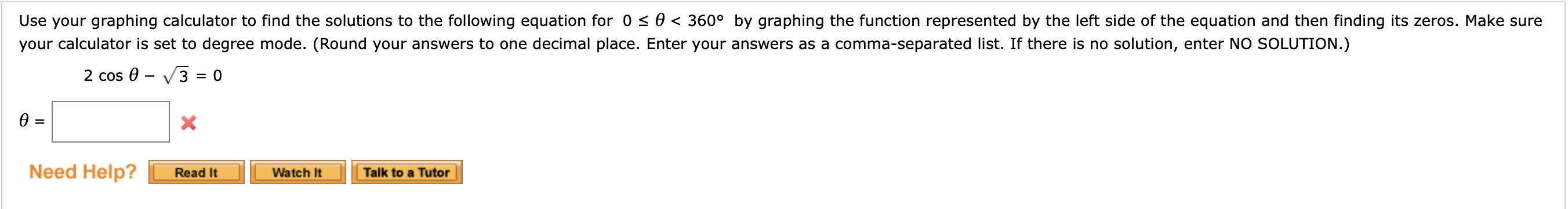 Solved Use your graphing calculator to find the solutions to | Chegg.com