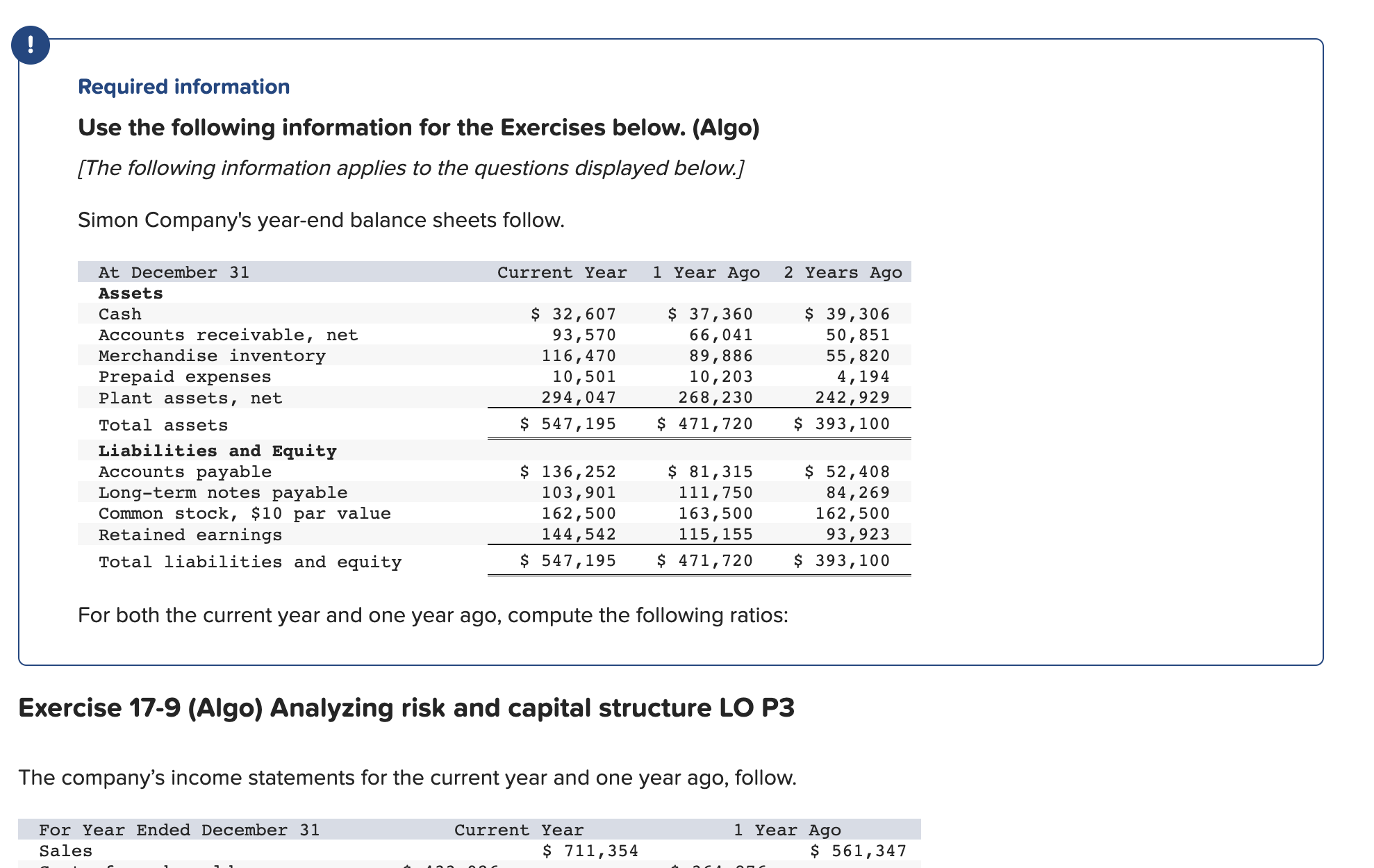 Solved Required information Use the following information | Chegg.com