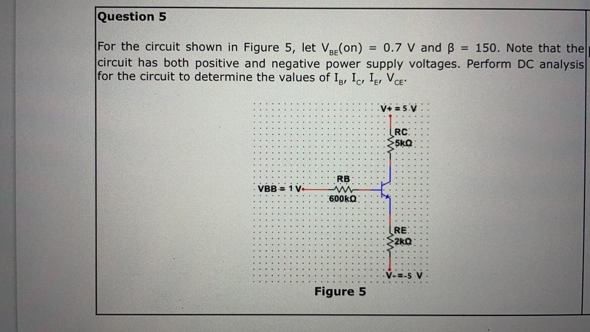 Solved Question 5 = For The Circuit Shown In Figure 5, Let | Chegg.com