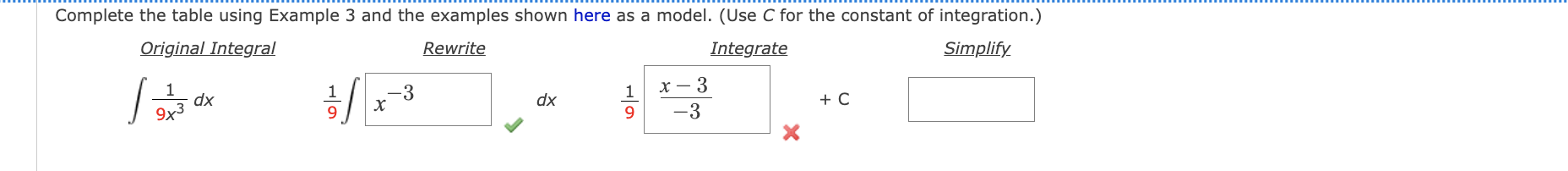 Solved Complete the table using Example 3 and the examples | Chegg.com