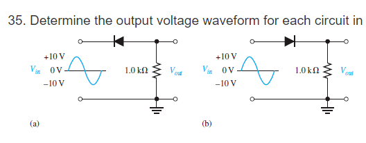 Solved 35. Determine the output voltage waveform for each | Chegg.com