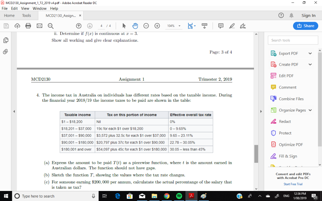 Solved - O X MCD2130 Assignment_1_T2_2019 v4.pdf - Adobe | Chegg.com
