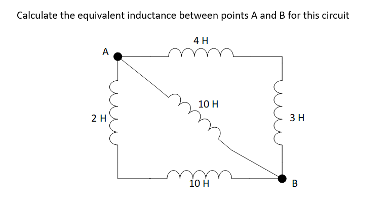 Solved Calculate the equivalent inductance between points A | Chegg.com