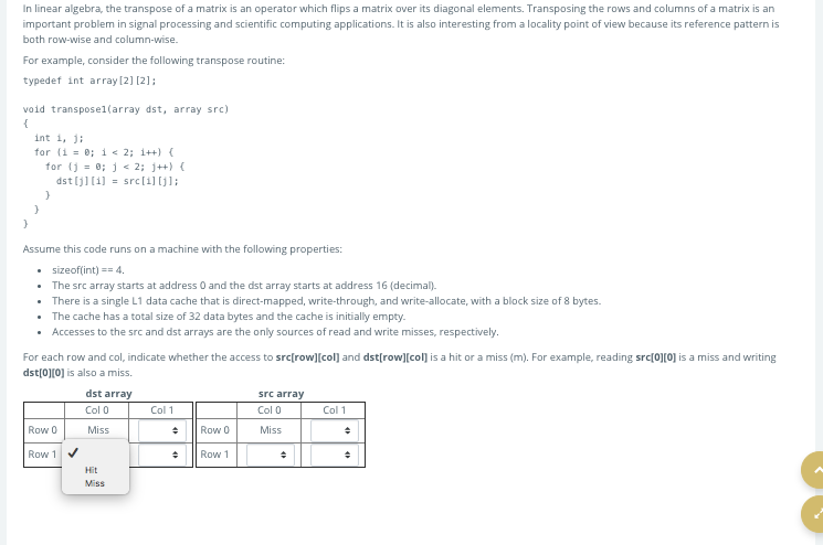 Solved In linear algebra, the transpose of a matrix is an | Chegg.com