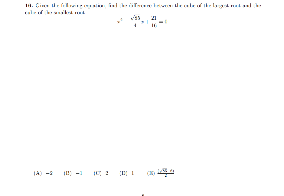 Solved Given the following equation, find the difference | Chegg.com