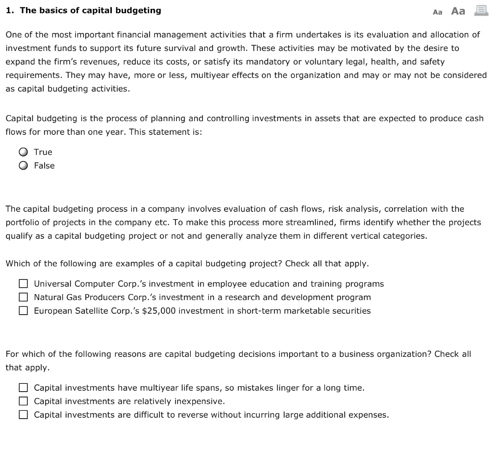 why is the capital expenditure budgeting process important