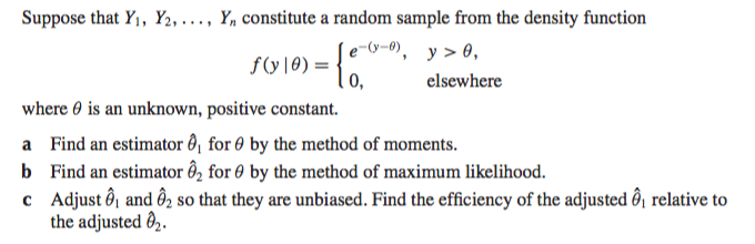 Solved Suppose That Y1,y2,...,yn Constitute A Random Sample | Chegg.com