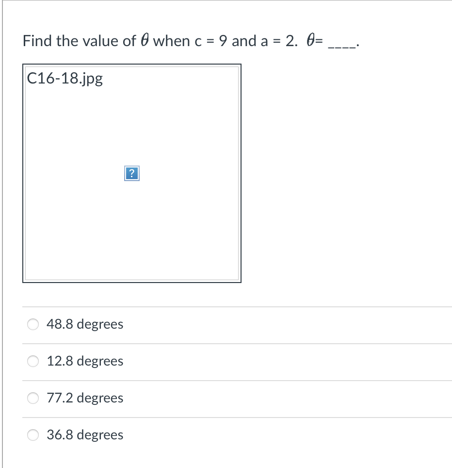 solved-find-the-value-of-when-c-9-and-a-2-48-8-degrees-chegg