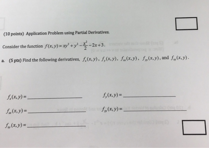 Solved Application Problem using Partial Derivatives. | Chegg.com