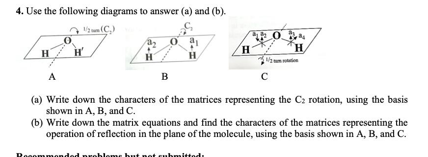 Solved 4. Use the following diagrams to answer (a) and (b). | Chegg.com