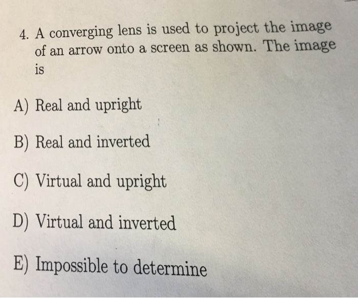 Solved 4. A converging lens is used to project the image of