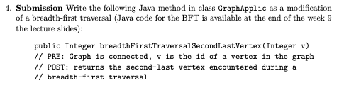 4. Submission Write the following Java method in | Chegg.com