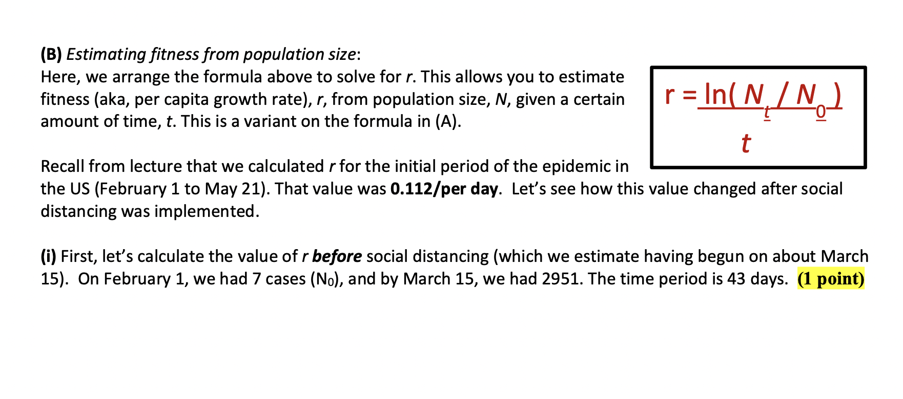 exponential population growth equation