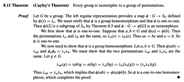 Solved 6. With the notation of the proof of Cayley's theorem | Chegg.com