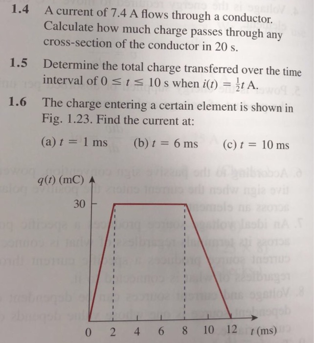 Solved 1.4 A current of 7.4 A flows through a conductor | Chegg.com