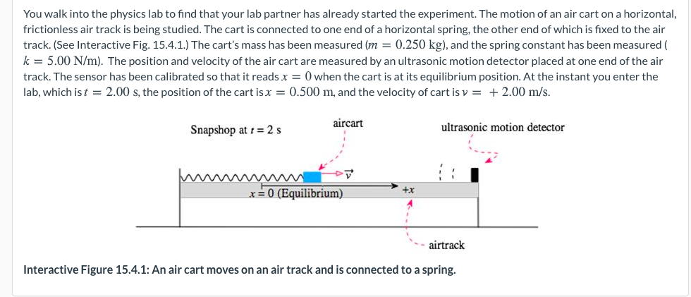 Solved You walk into the physics lab to find that your lab | Chegg.com
