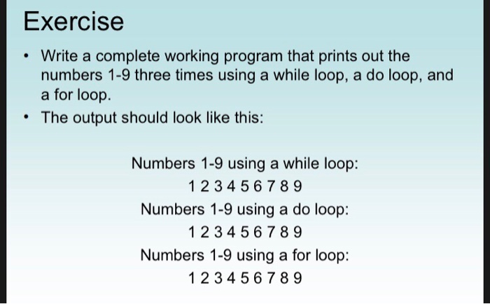 Solved Exercise Write a complete working program that prints | Chegg.com