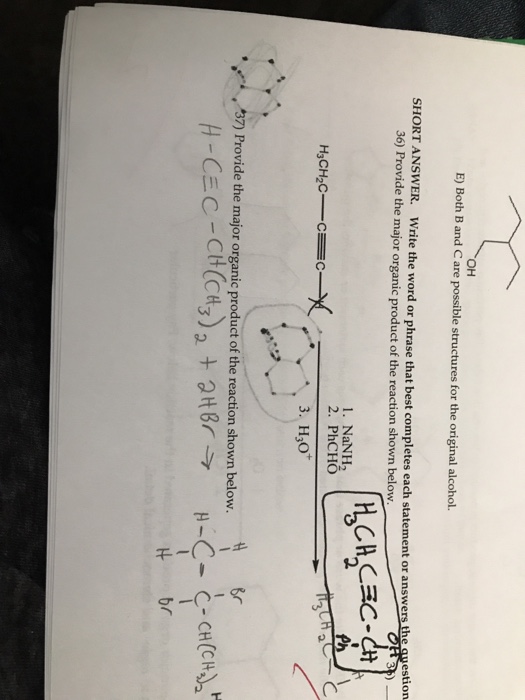 Solved ?? E) Both B and C are possible structures for the | Chegg.com