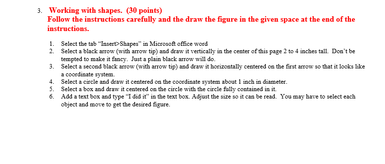 Solved 3. Working with shapes. (30 points) Follow the | Chegg.com
