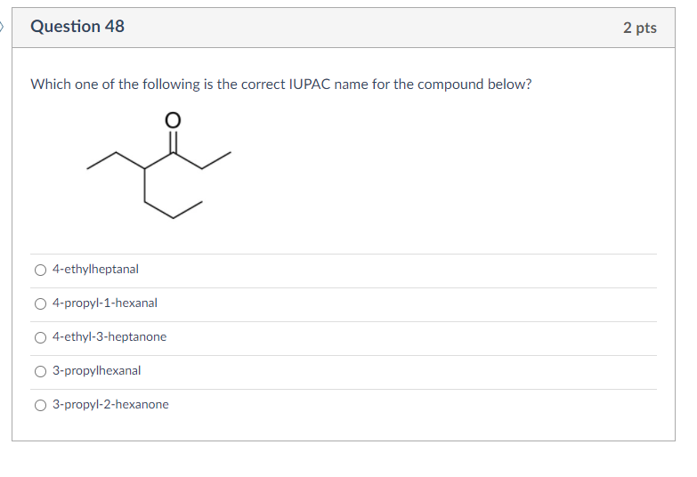 Solved Question 42 2 pts Which one of the following is the | Chegg.com