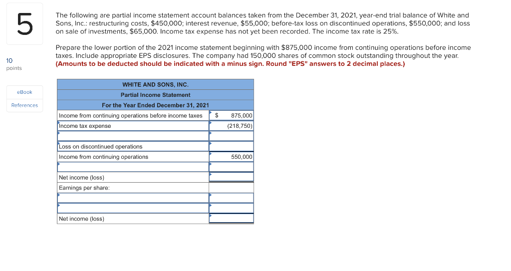 Solved The Following Are Partial Income Statement Account 7843