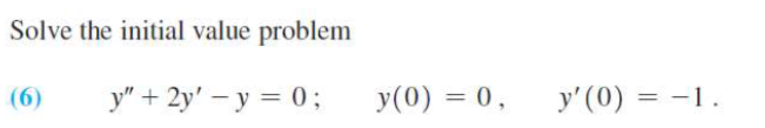 Solved Solve the initial value | Chegg.com