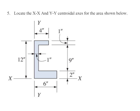 Solved Locate the x-x ﻿And Y-Y ﻿centroidal axes for the area | Chegg.com