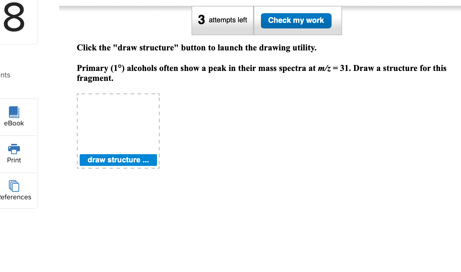Solved 00 3 attempts left Check my work Click the "draw | Chegg.com