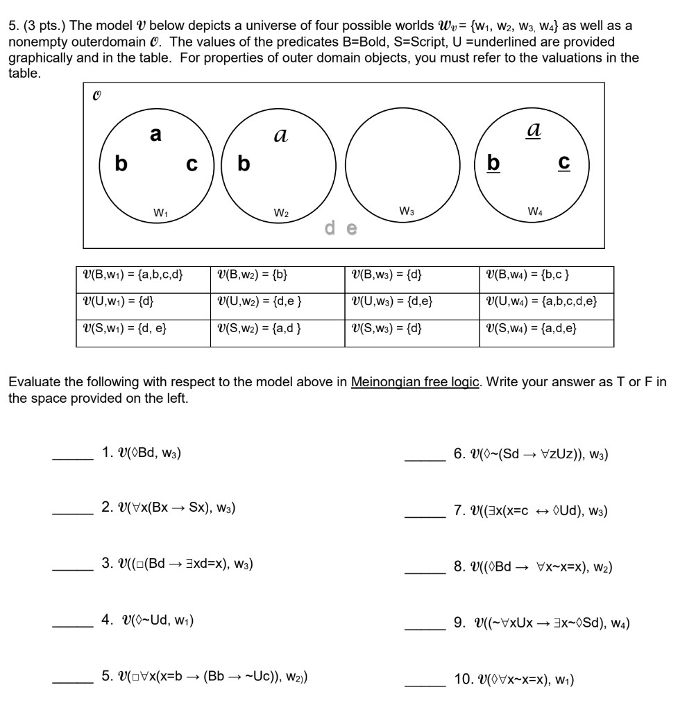 5 3 Pts The Model V Below Depicts A Universe O Chegg Com