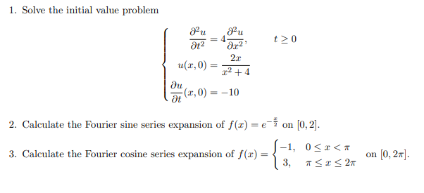 1. Solve the initial value problem | Chegg.com