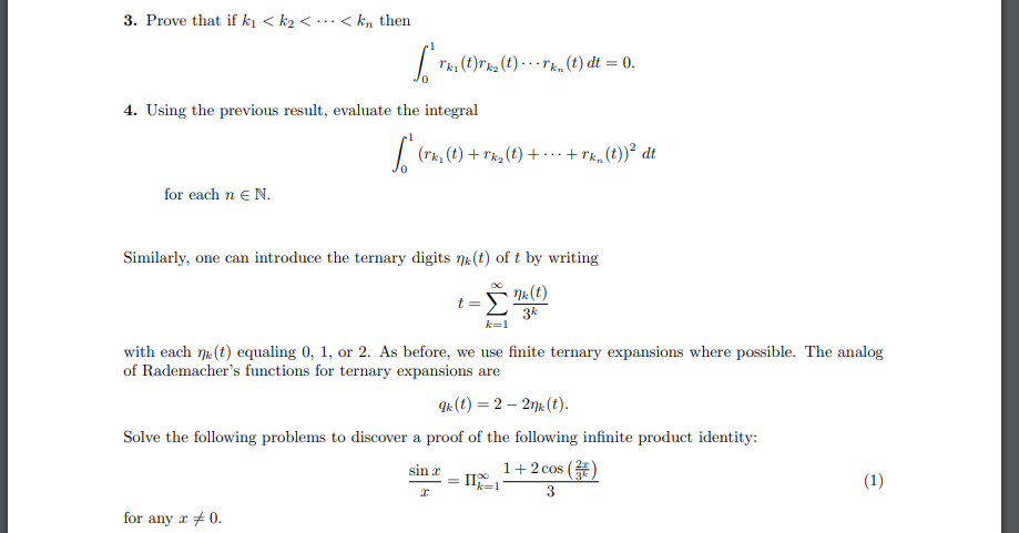 The following problems make use of the Rademacher | Chegg.com