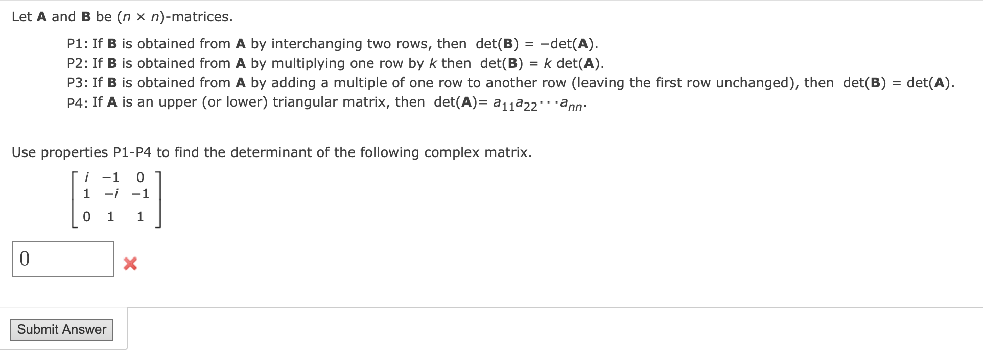 Solved Let A And B Be (n×n)-matrices. P1: If B Is Obtained | Chegg.com