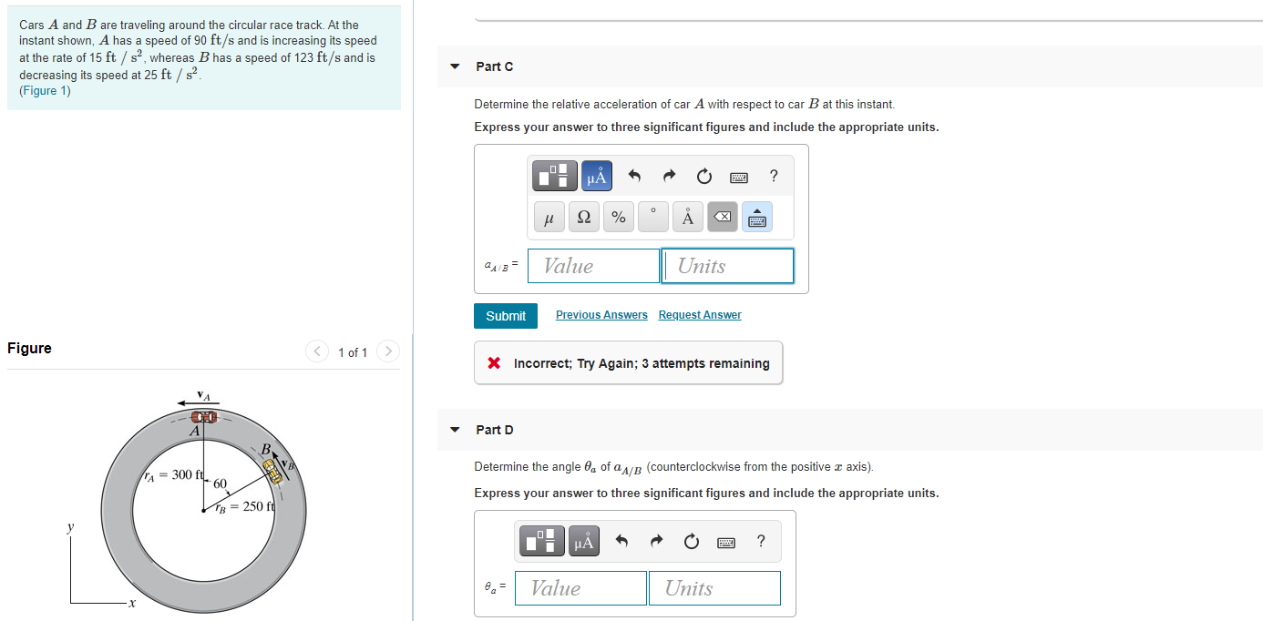 Solved Cars A And B Are Traveling Around The Circular Race | Chegg.com