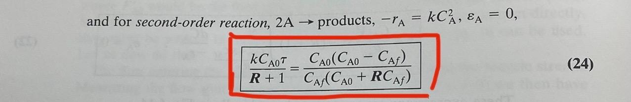 Solved 136 Chapter 6 Design for Single Reactions 6.3 RECYCLE | Chegg.com