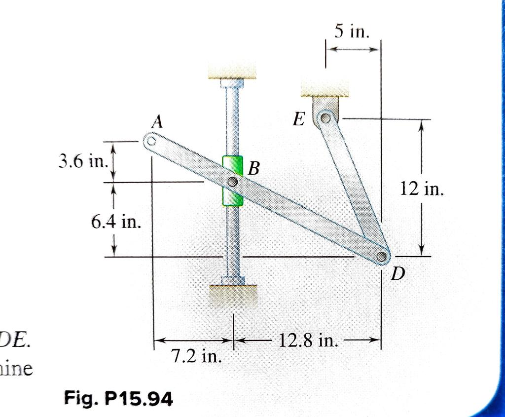 Solved Arm ABD Is Connected By Pins To A Collar At B And To | Chegg.com