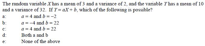 Solved The random variable X has a mean of 3 and a variance | Chegg.com