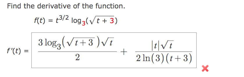 Solved Find the derivative of the function. | Chegg.com