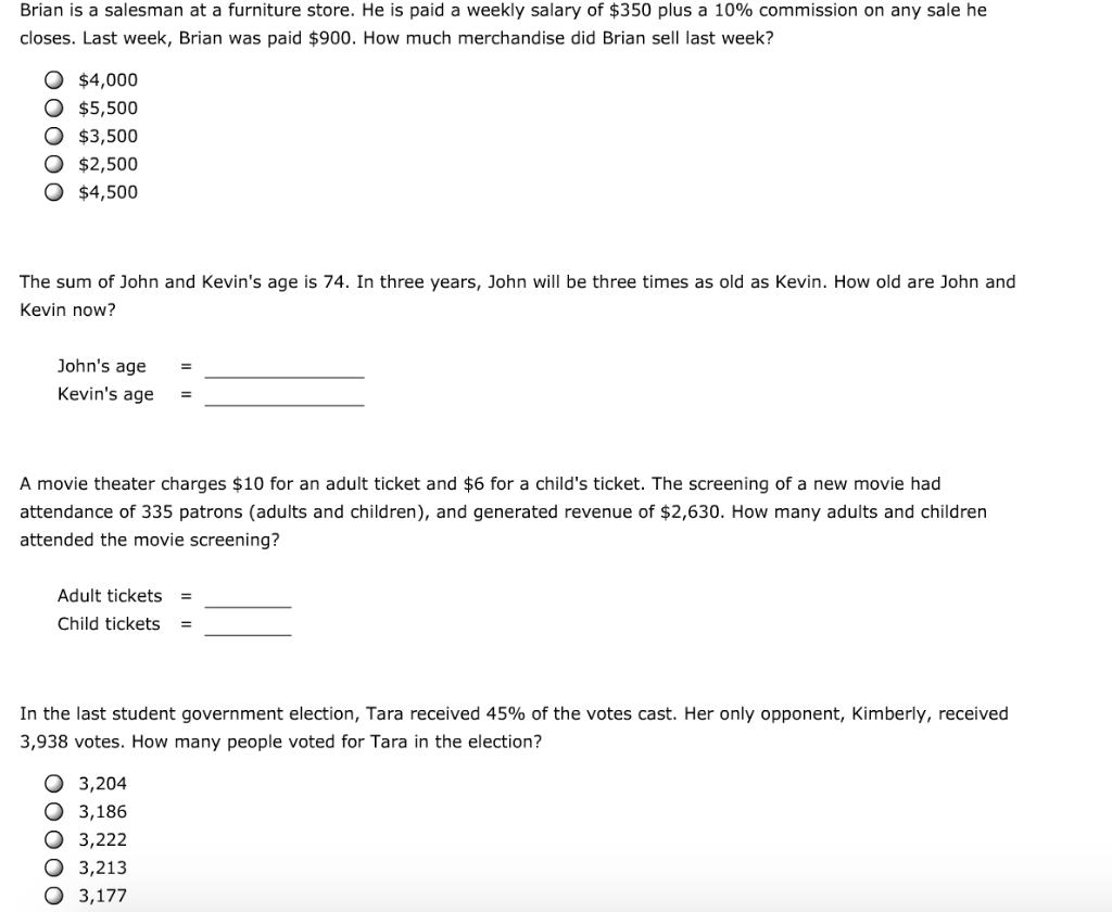 Solved Brian is a salesman at a furniture store. He is paid