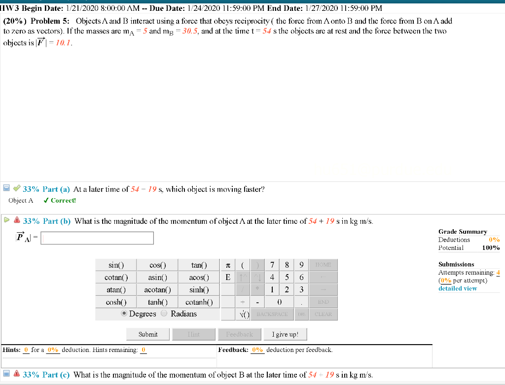 Solved HW 3 Begin Date: 1/21/2020 8:00:00 AM -- Due Date: | Chegg.com