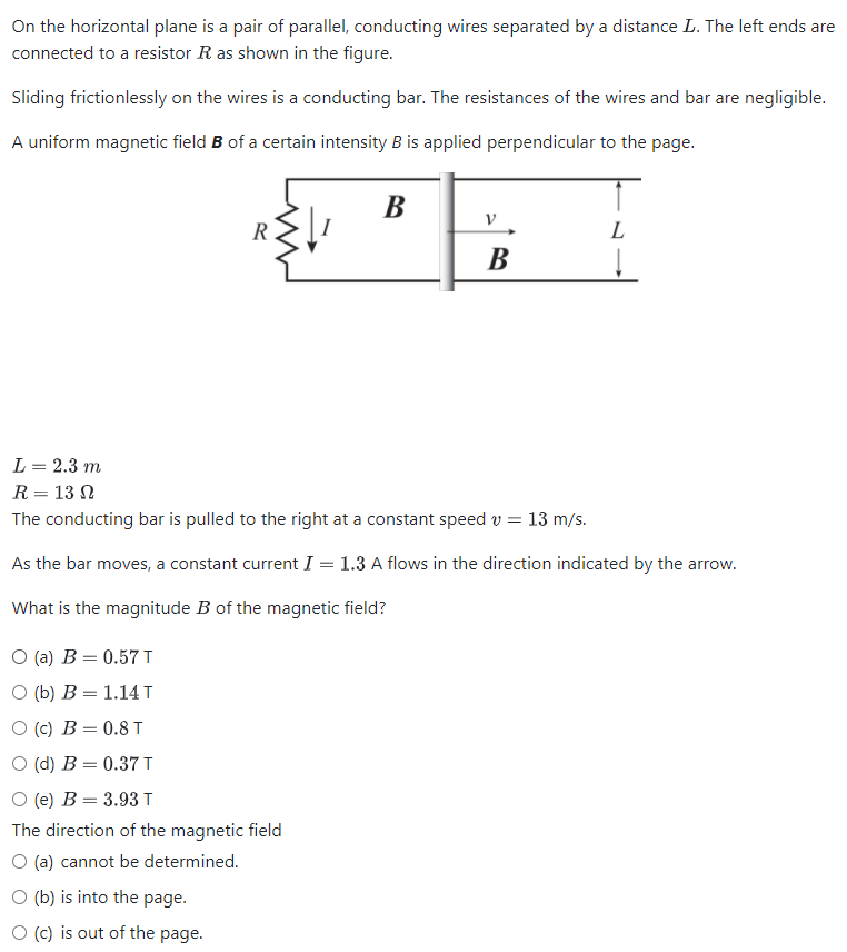 Solved On The Horizontal Plane Is A Pair Of Parallel Con Chegg Com