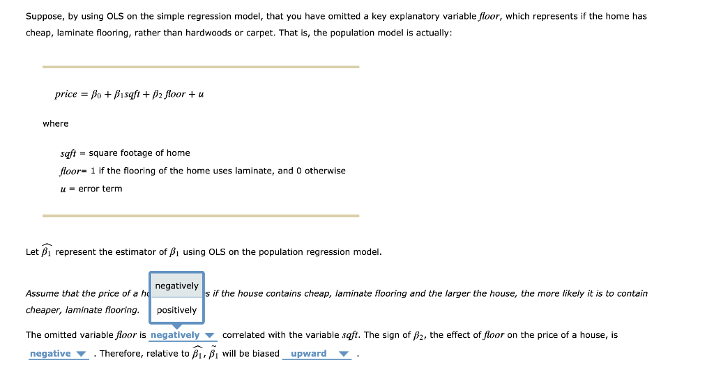 Solved Suppose, by using OLS on the simple regression model, | Chegg.com